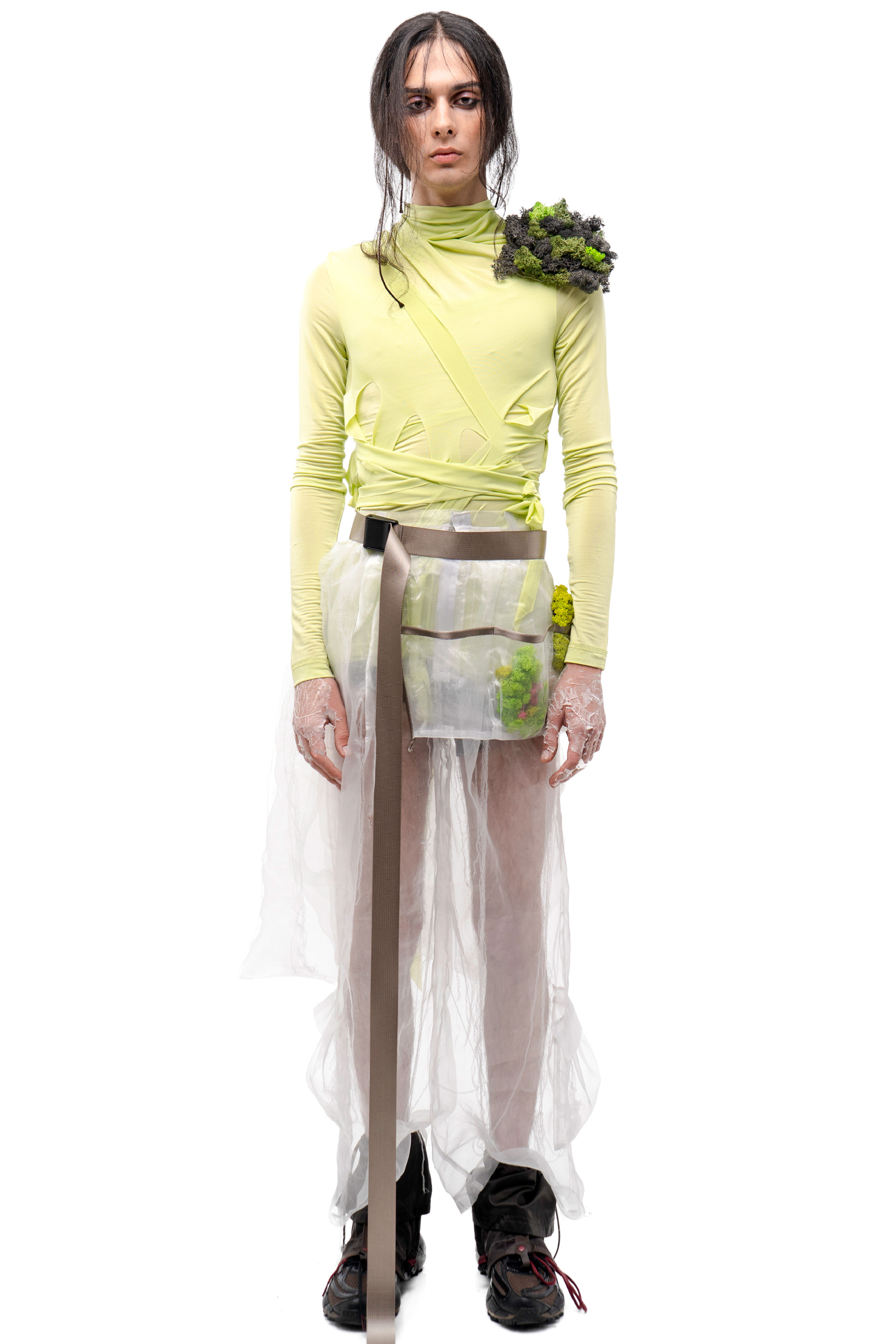 ROOTED WHITE CARGO PANTS