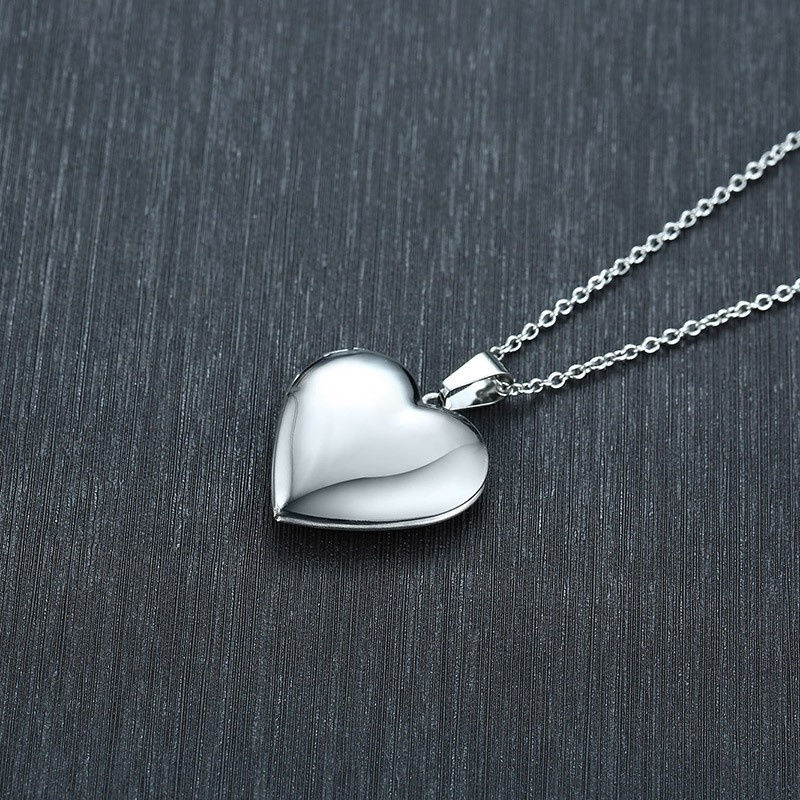 Thumbnail: Delicate Floral Oval Heart Locket Pendant Necklaces for Women,Stainless Steel Ph