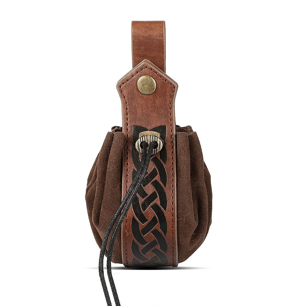 Thumbnail: Medieval Belt Magic Bottle Retro Viking Knight Leather Belt with Alchemy Dark Wi