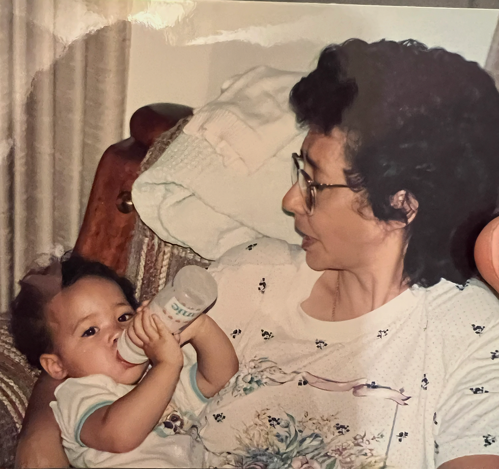 Vintage photo of a family moment, representing nurturing bonds and generational support in motherhood