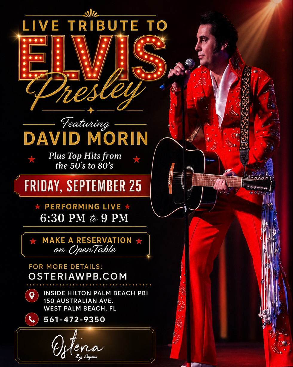 Live Tribute to Elvis Presley Featuring David Morin