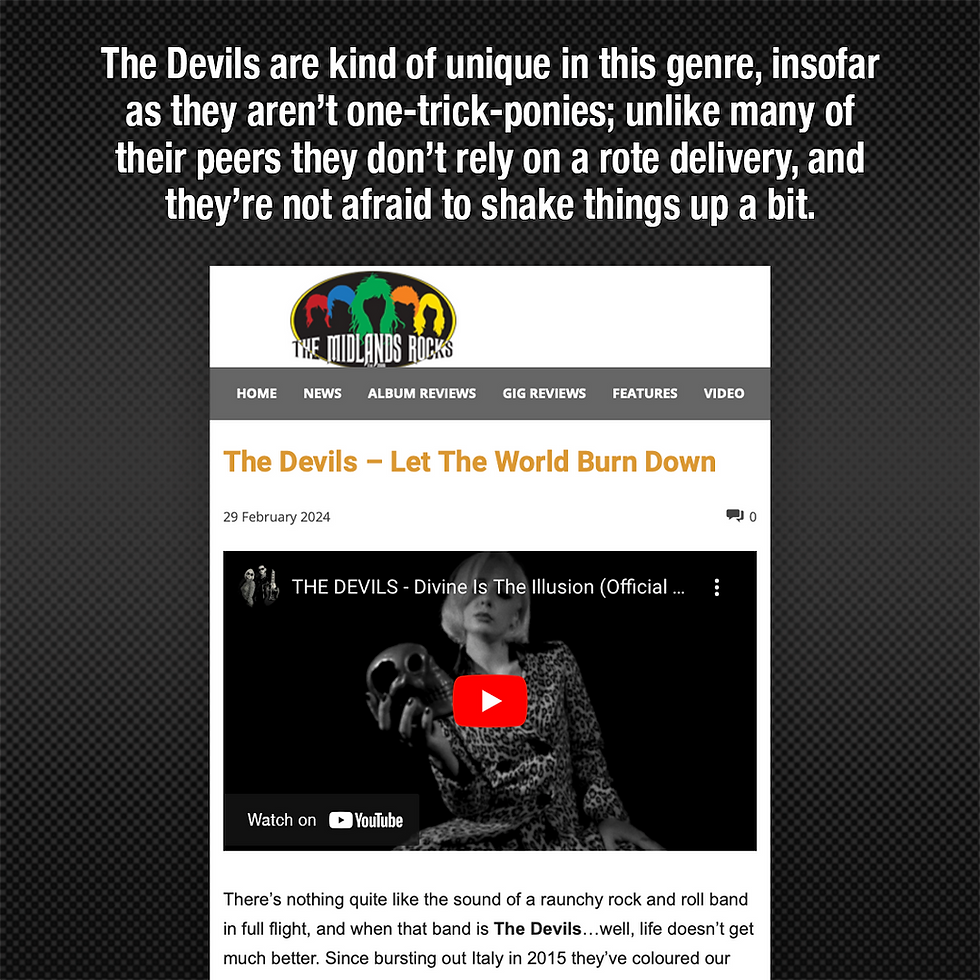 Thumbnail: The Devils' Let The World Burn Down review