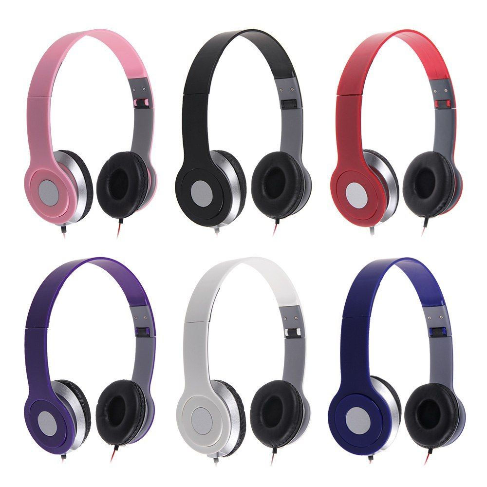 3.5mm Stereo Over Head Foldable Headphone Earphone