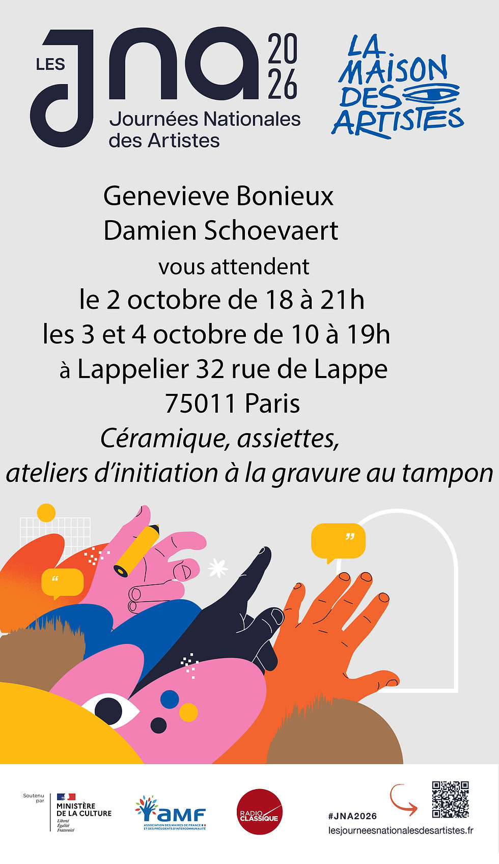 Rencontre céramique et gravure au tampon