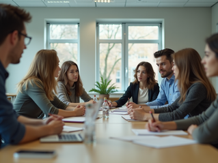 students doing a group work