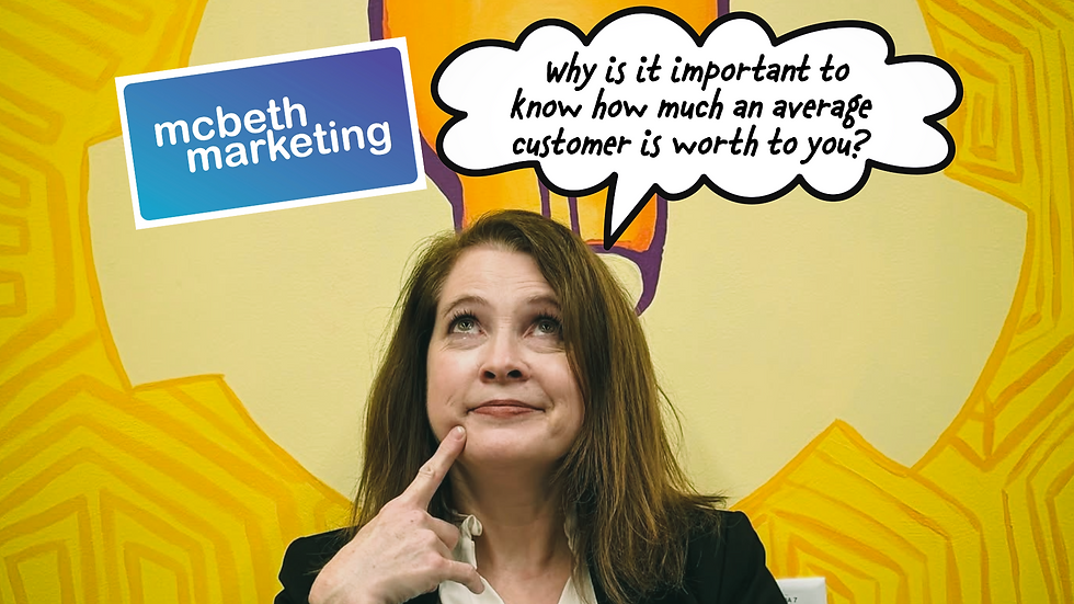 Why is it important to know how much an average customer is worth to you?