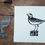 Thumbnail: Print and carved lino for "Little Trotty Wagtail" print