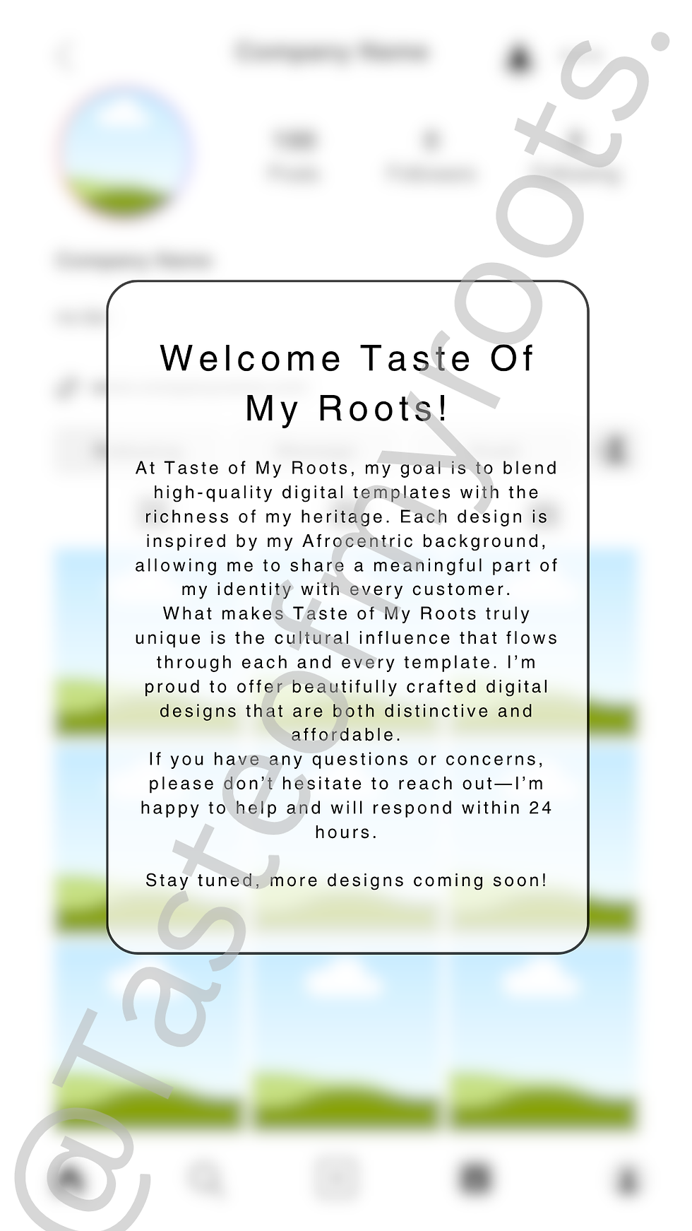 Welcome To Taste Of My Roots!