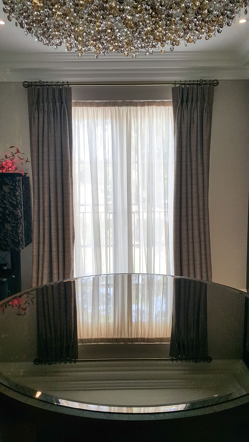 Cartridge Pleat Curtains and Pencil Pleat Sheer Curtains