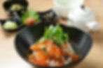 西京焼きの炙りサーモンといくらのお出しご飯