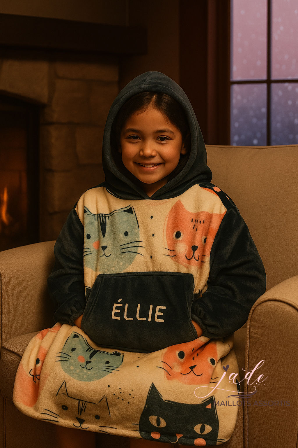 Chandail-doudou pour enfants /ado PERSONNALISÉ - Chats