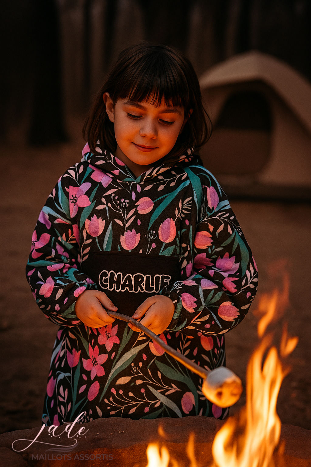 Chandail-doudou pour enfants /ado PERSONNALISÉ - Fleuris