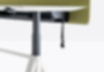 Bureau ergonomique ajustable avec structure acier et plateau aluminium