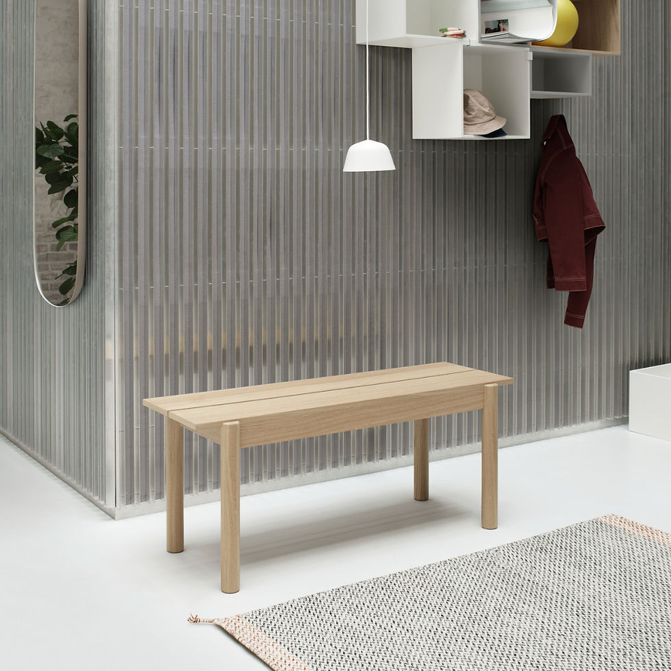 Banc Linear en bois design épuré