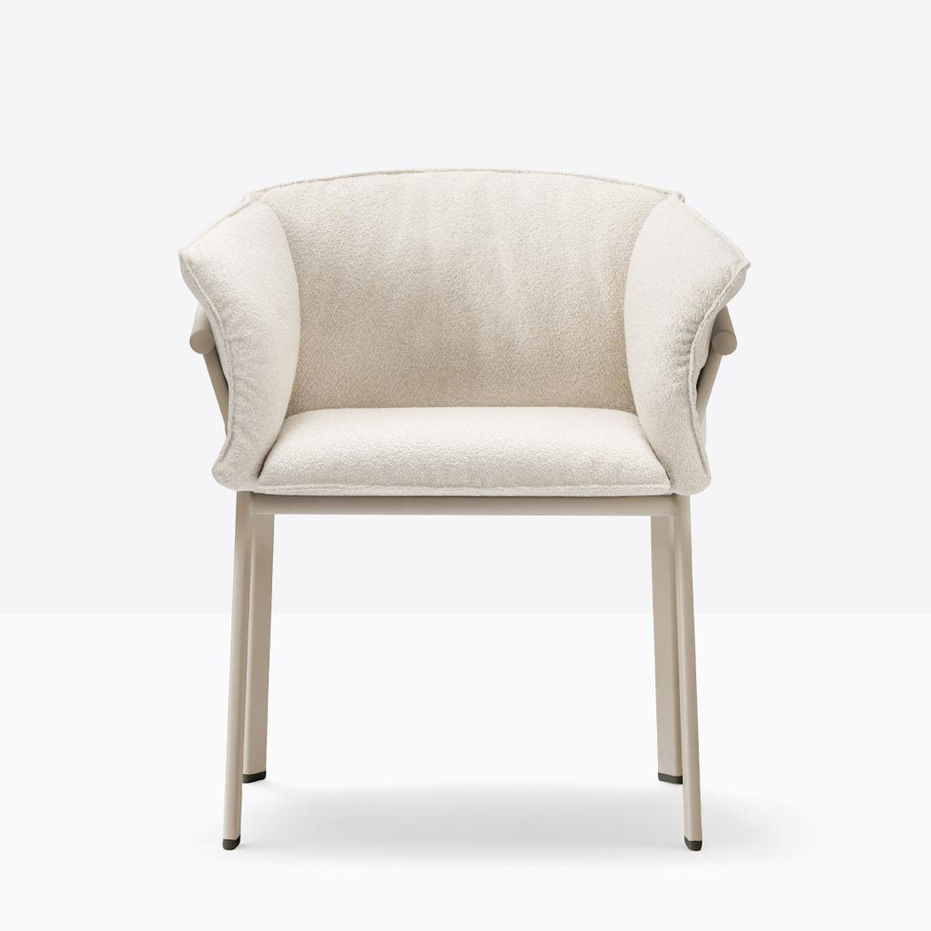 Fauteuil Lamorisse, design extérieur élégant, assise confortable avec coussins en mousse et sangles élastiques