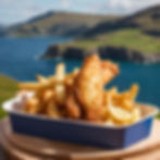 fish and chips in a takeaway tub with scenic background.jpg