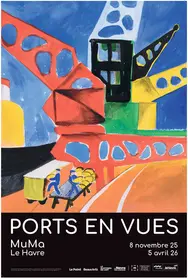 Le port, promesse de voyage, est avant tout un lieu de travail, caractérisé par ses marqueurs propres : 
digues, grues, conteneurs, bers et écluses… Par essence mouvant, le paysage portuaire est en perpétuelle mutation pour s’adapter aux besoins du transport maritime.