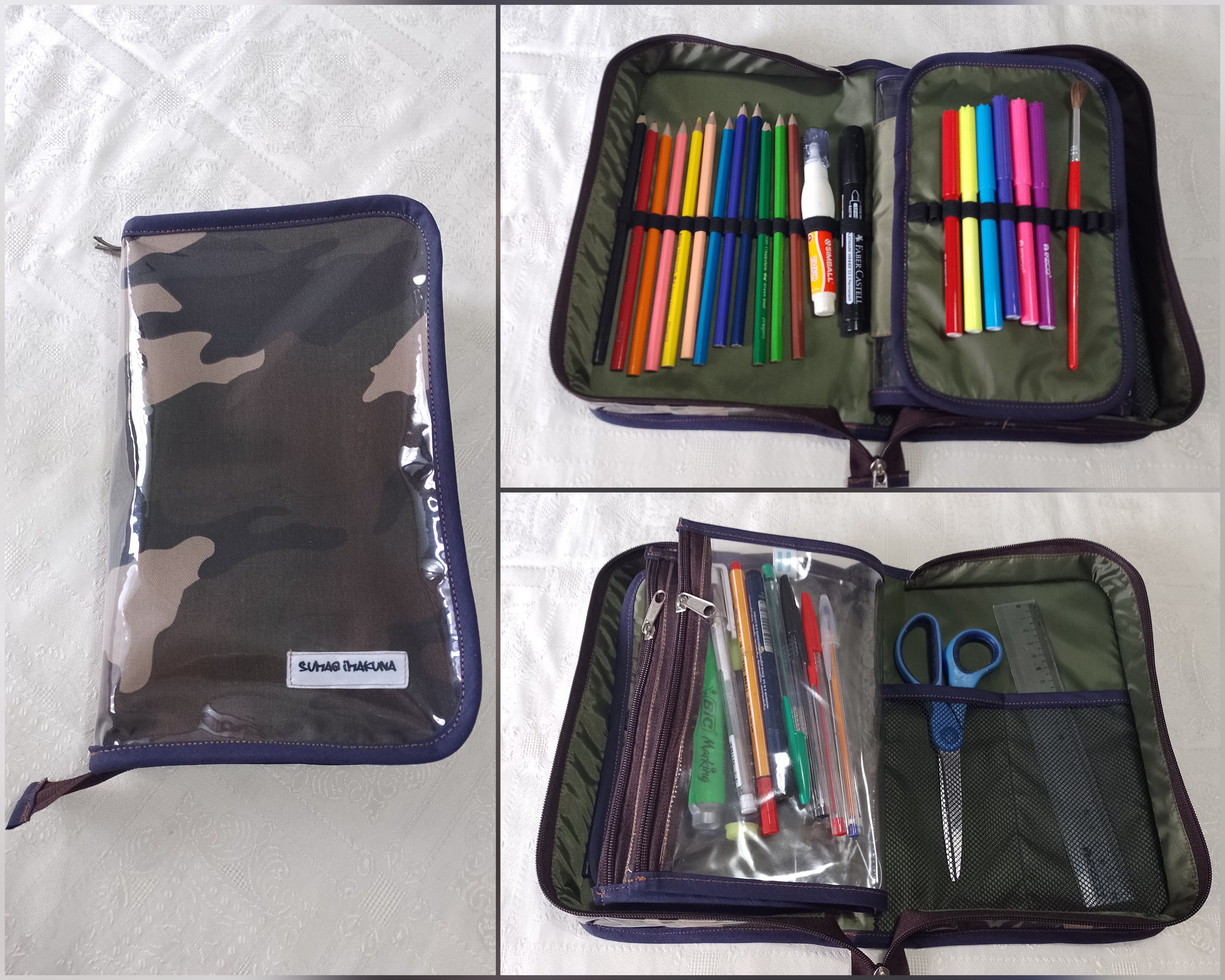 CARTUCHERA MÚLTIPLE (2 bolsillos, elásticos x36)