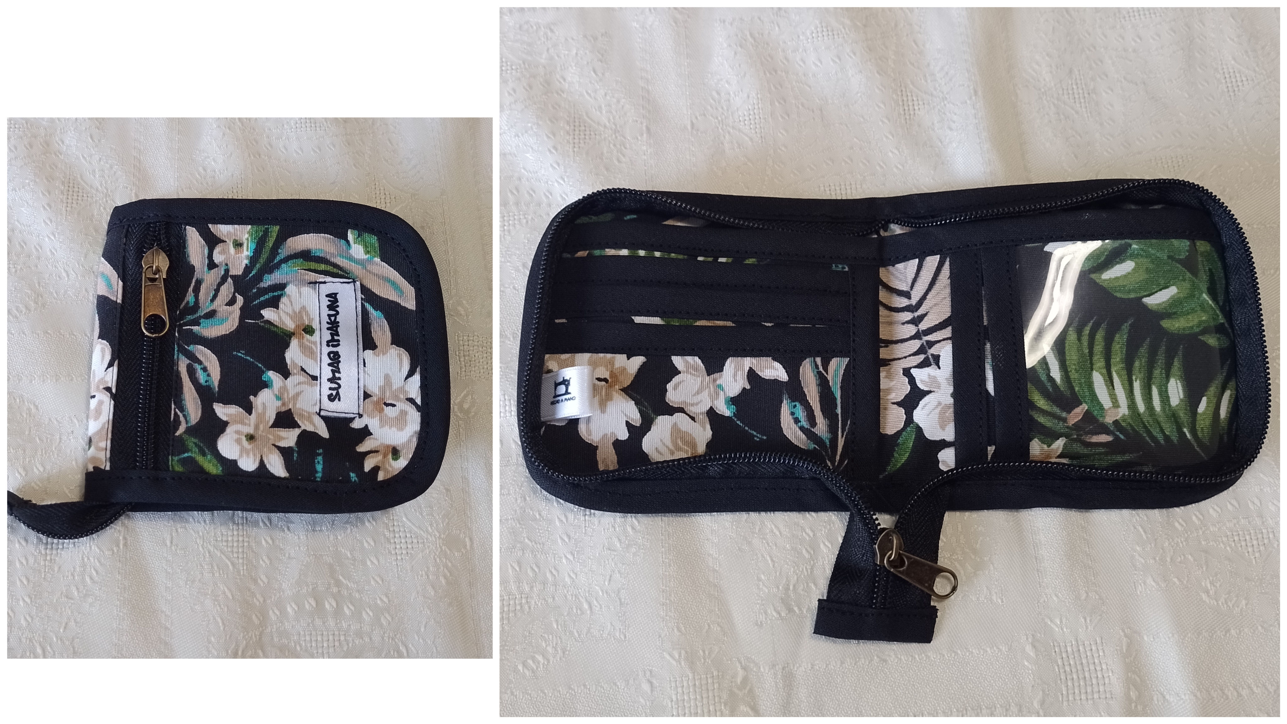 BILLETERA TARJETERA CON CIERRE