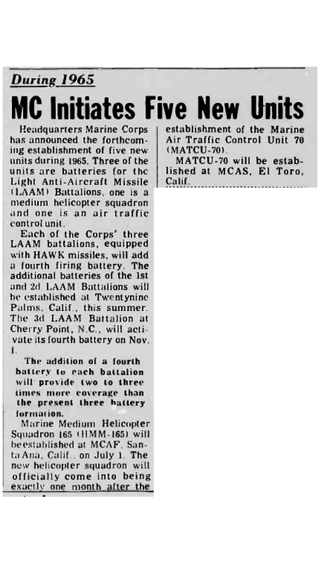 2nd LAAM - 19650416 - Five New units - W