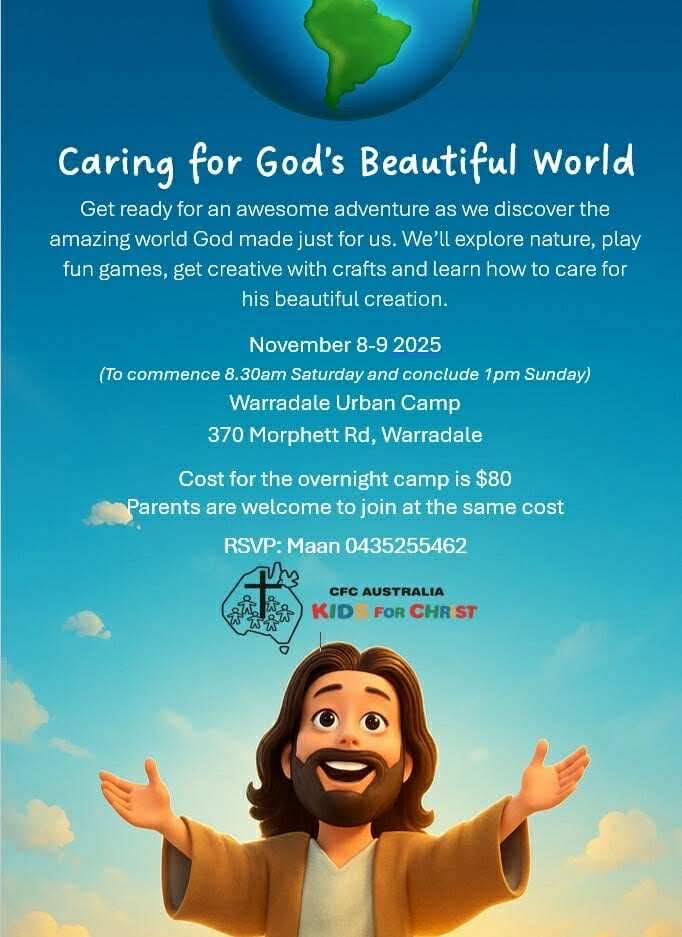 "Caring for God's Beautiful World" hosted by CFC Australia - Kids for Christ.