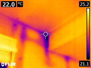 Thermal imaging of home in christchurch - moisture issues identified