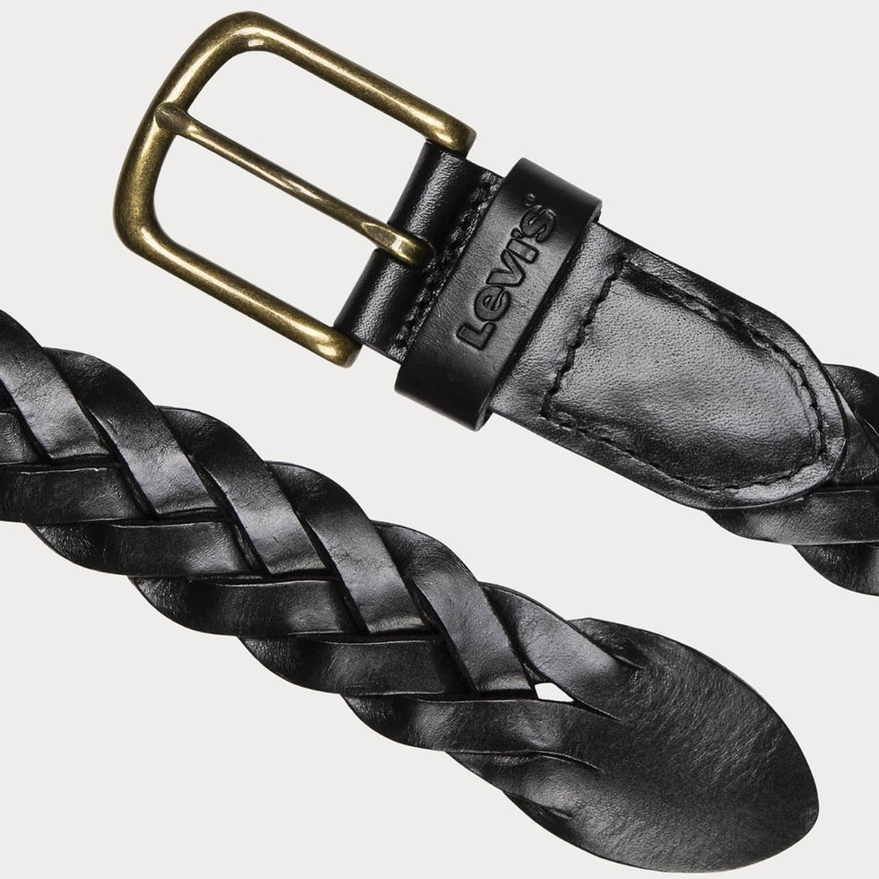 Thumbnail: Men's Leather Braid Belt