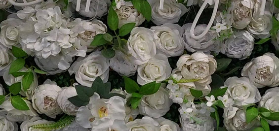 Better Together: White and green 3D floral wall