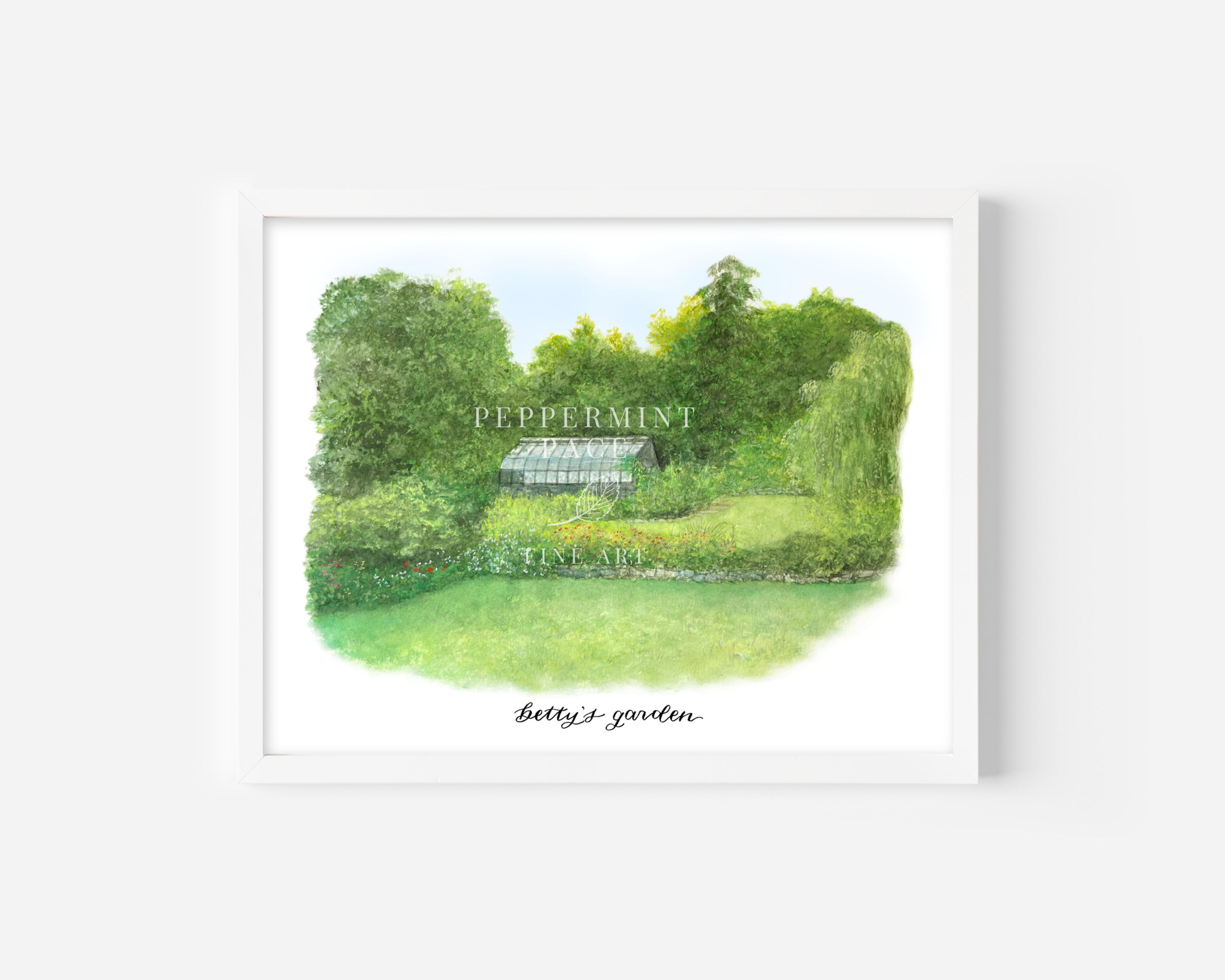 betty's garden watercolor