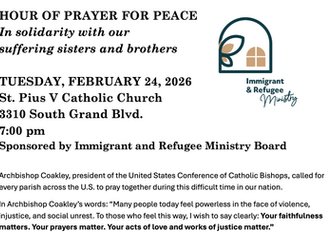 Join Us for an Hour of Prayer for Peace