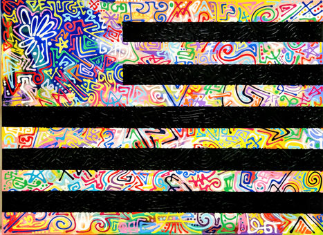 American flag abstract
