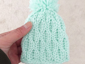 Almond Stitch Preemie Beanie