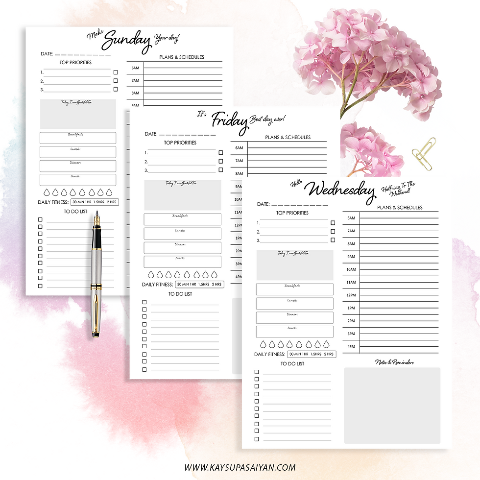 Thumbnail: 7 Day Daily Planner- Digital Download