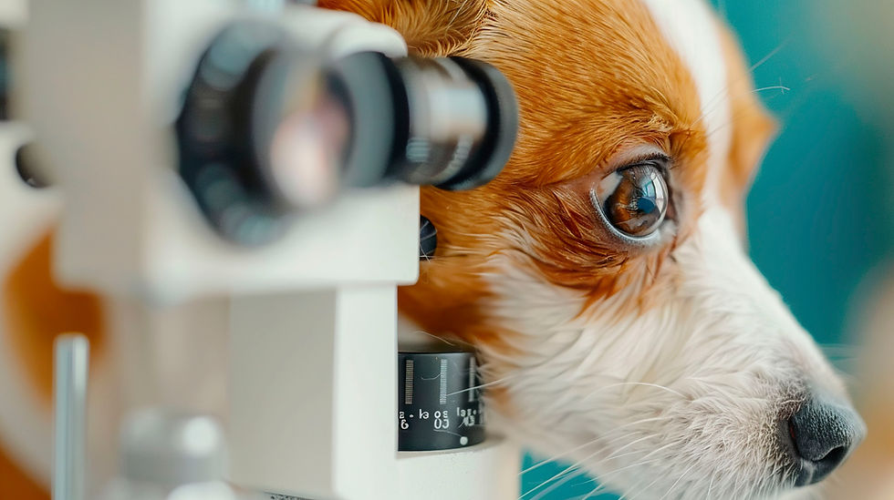 Dog with cataracts in London