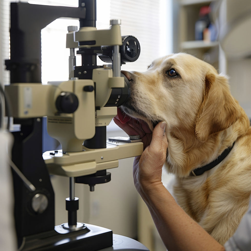 Ophthalmological examination of dogs eyes in London