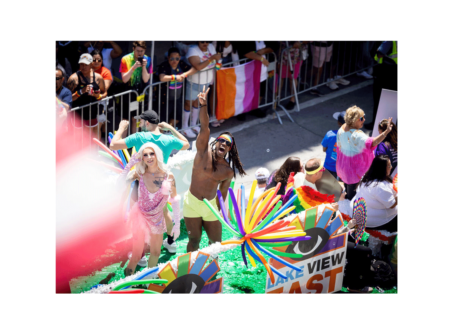 Montage of Center on Halsted branded assets, including a community event, promotional banner, and brand guide.