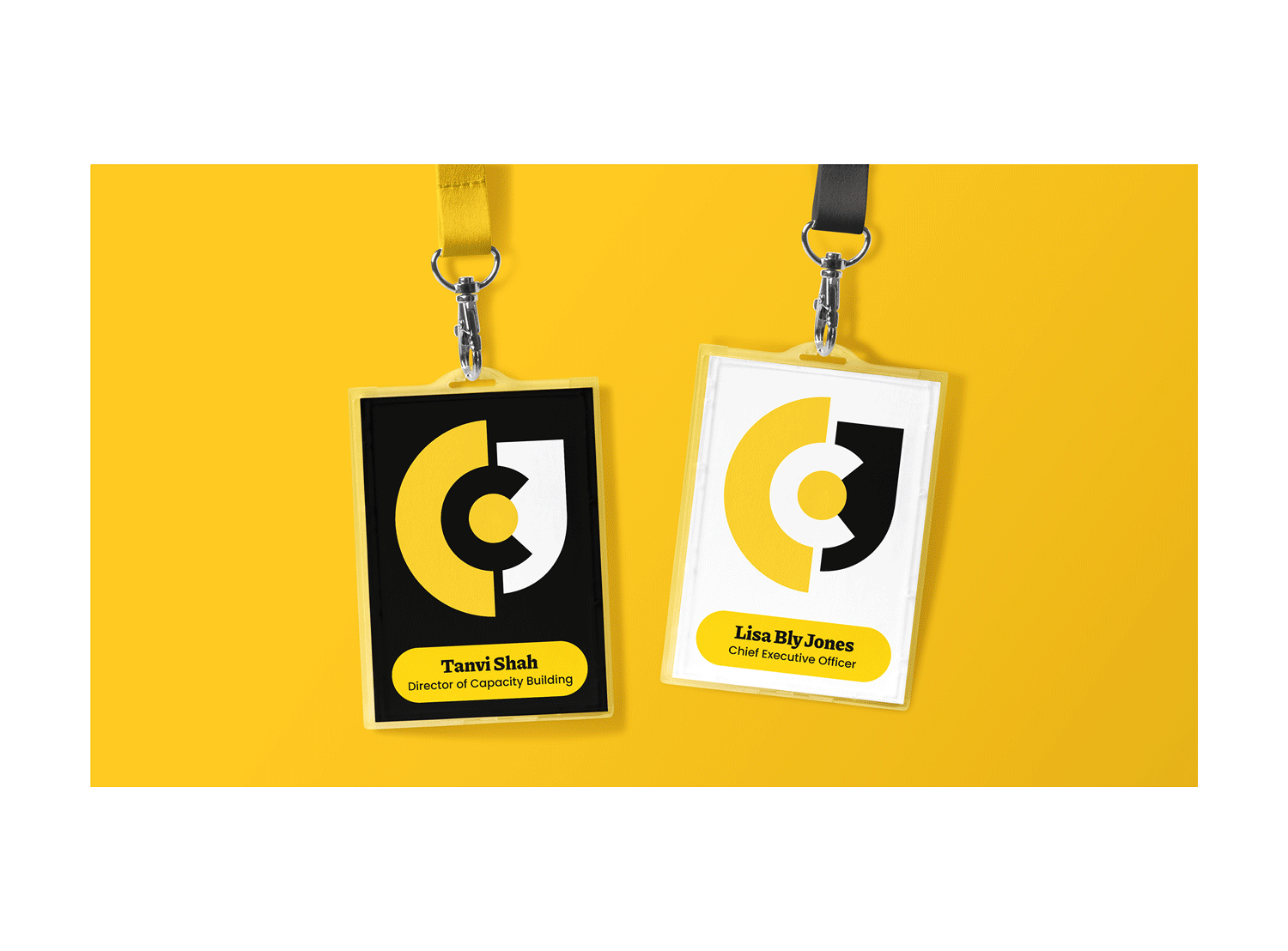 Reel of Chicago Jobs Council branded assets, including keychains, street posters, and swag.