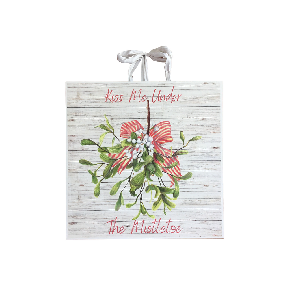 Thumbnail: Kiss Me Under the Mistletoe Wall Art Plaque