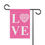 Thumbnail: Pink LOVE Lace Heart Valentine's Day Garden Flag Banner 