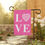 Thumbnail: Pink LOVE Lace Heart Valentine's Day Garden Flag Banner 