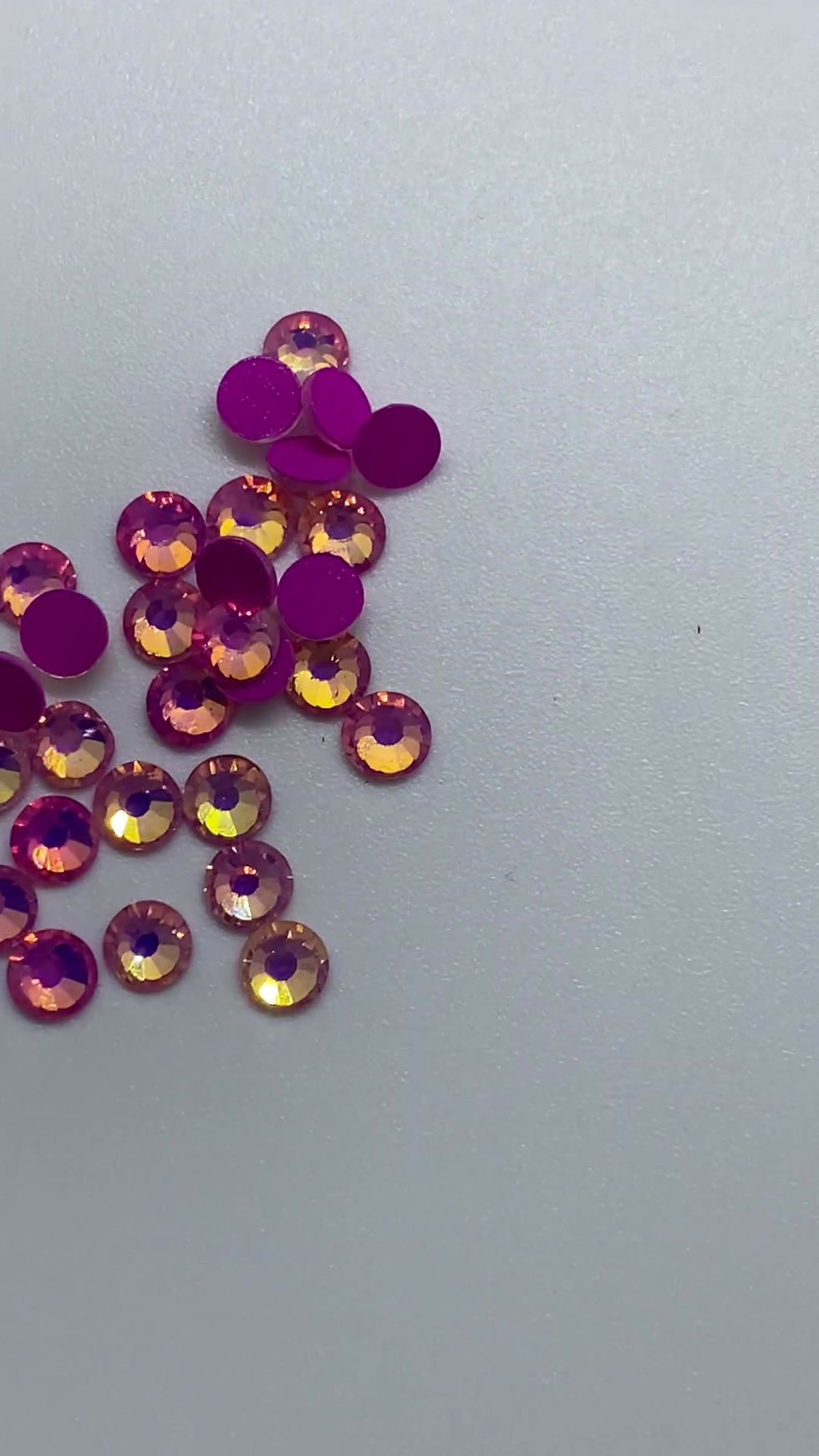 Thumbnail: Flat back non hot-fix rhinestones SS20 Dark pink luminous opal