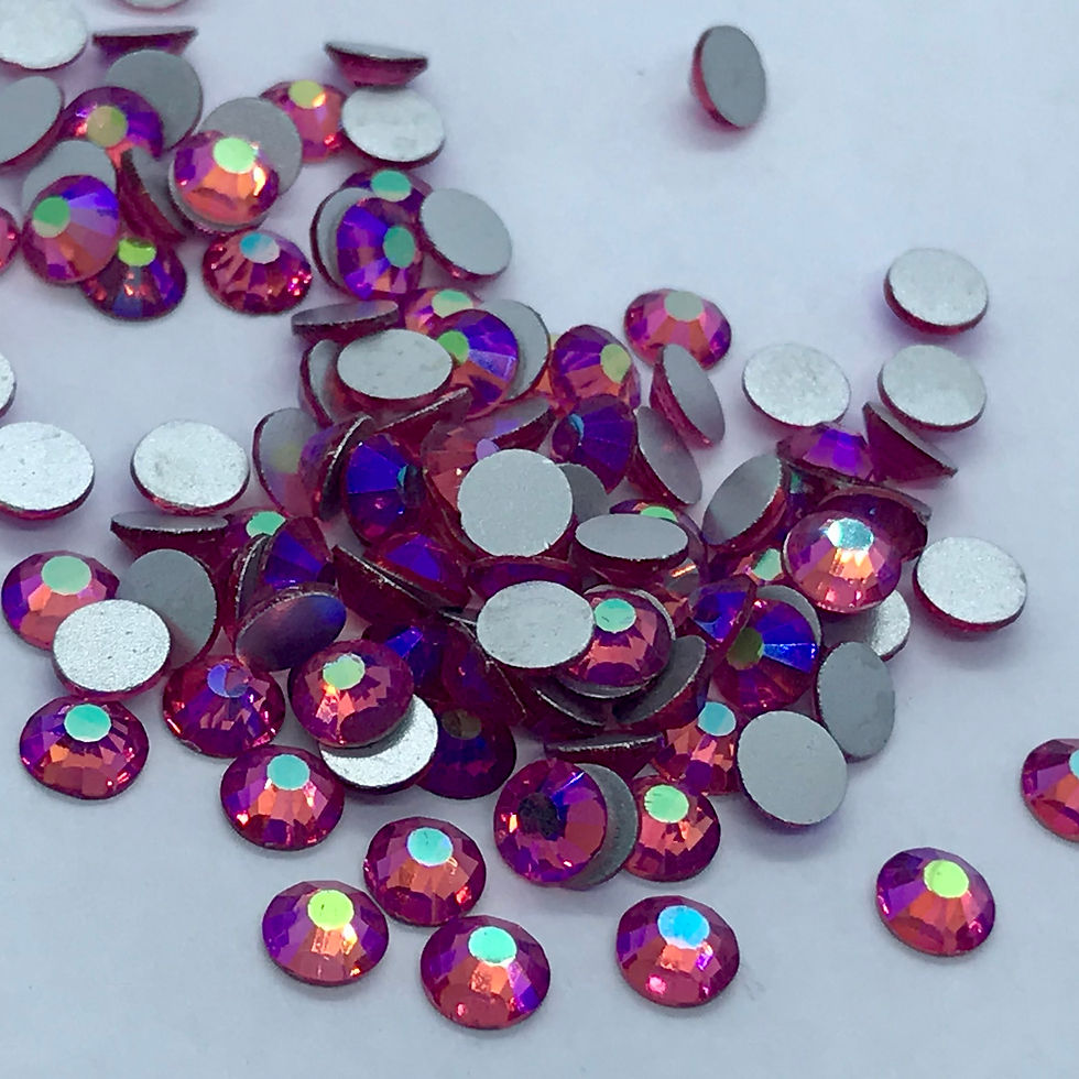 Thumbnail: Flat back non hot-fix rhinestones SS20 Rose AB