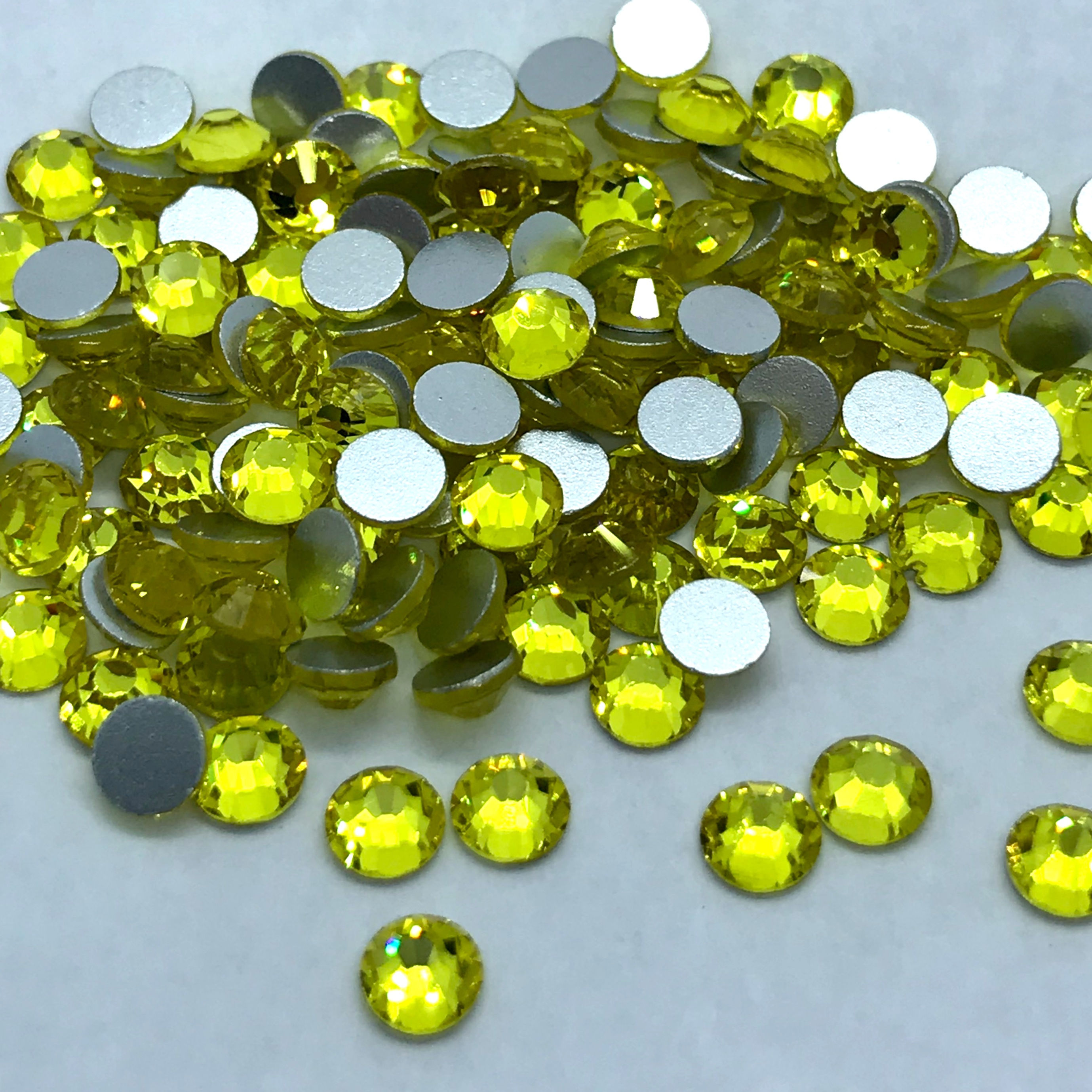 Flat back rhinestones non hot-fix 2028 cut Citrine