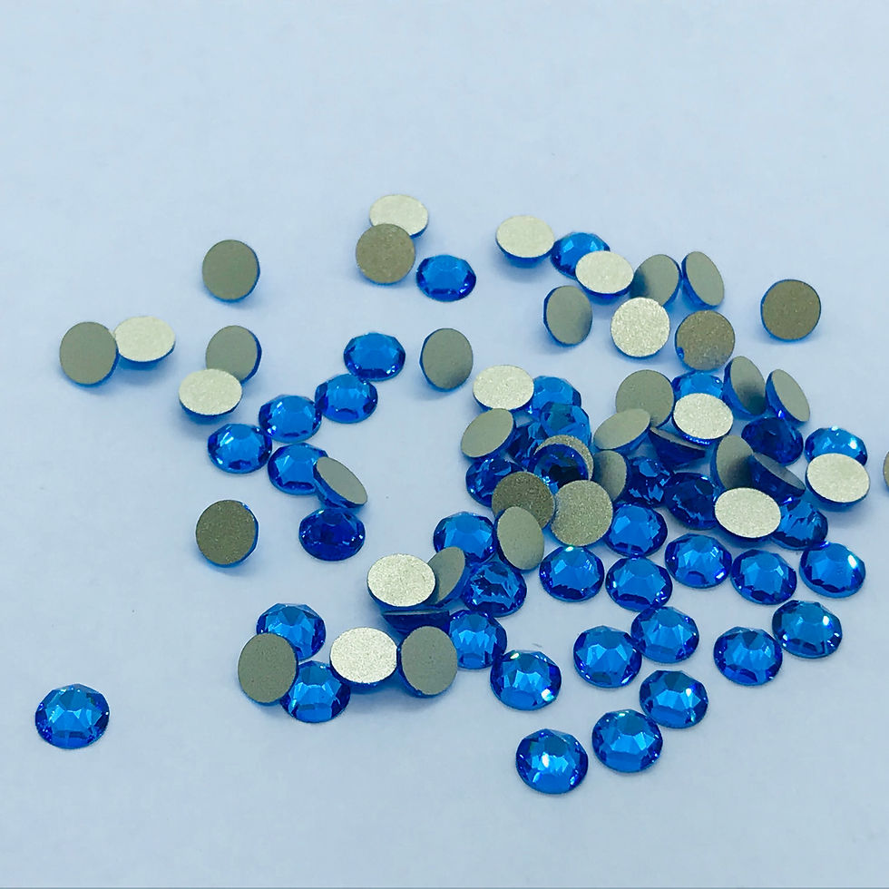 Thumbnail: Flat back non hot-fix rhinestones cut 2088 SS20 Capri Blue