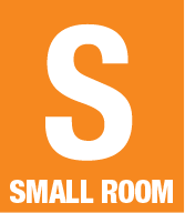 Small room badge in orange