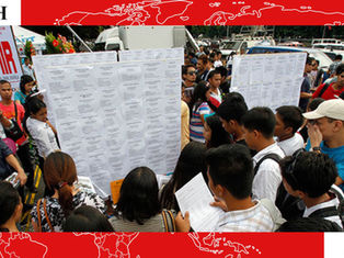 A group of Jobseekers at a job fair