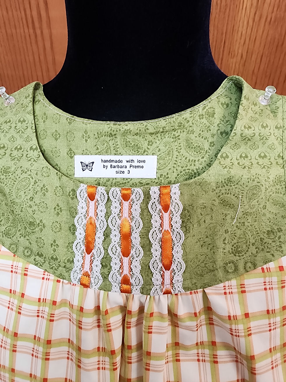 Thumbnail: Buy A Dress Give A Dress- Orange And Green Plaid