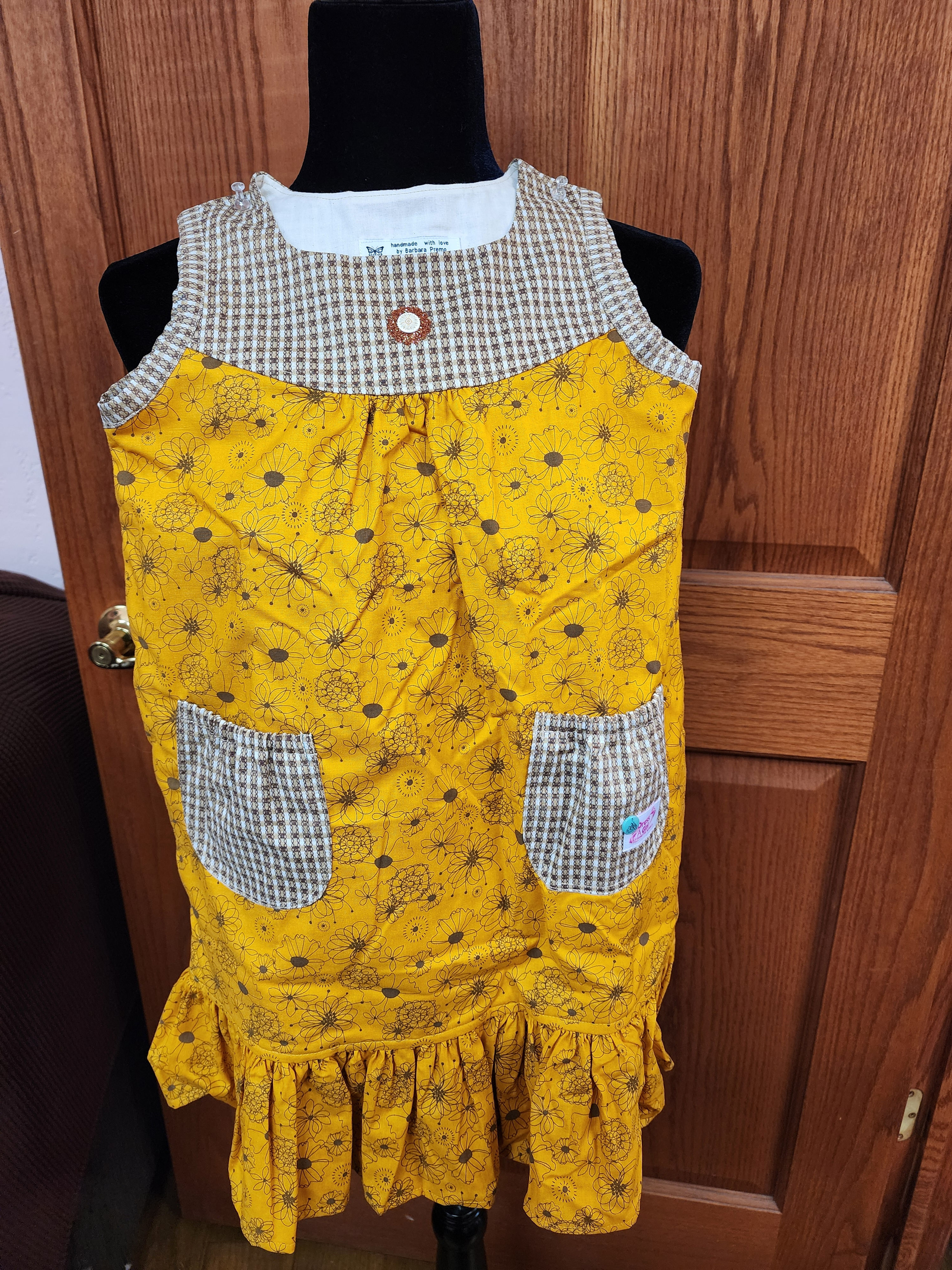 Dress Give A Dress-Mustard And Brown Floral