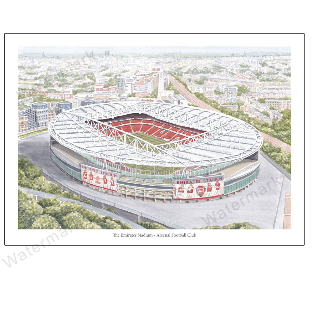 Arsenal - Emirates Stadium Study 2, Limited Edition Print A4 / A3