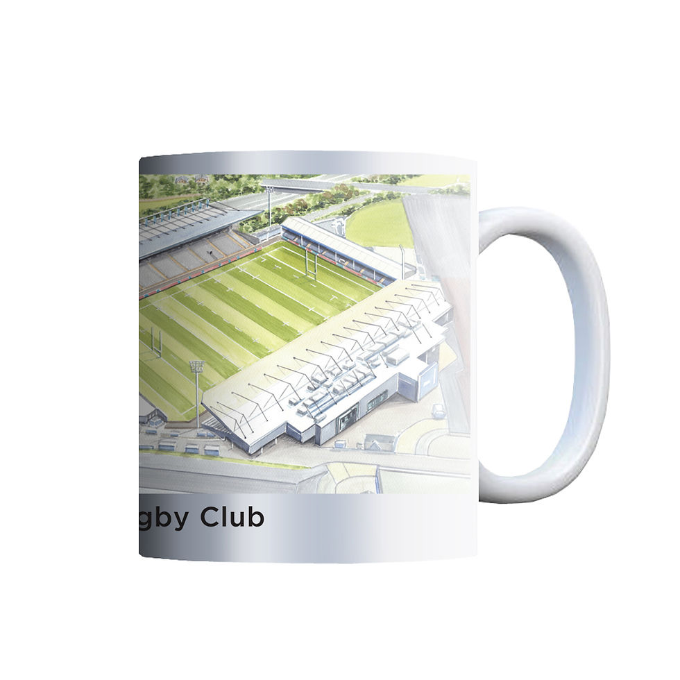 Exeter Chiefs Rugby, Sandy Park Mug - 11oz white